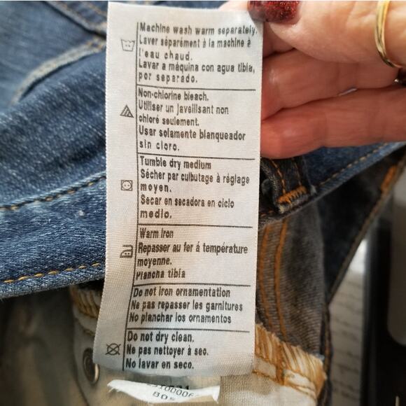 Carhartt Relaxed Fit Tapered Leg Blue Jeans Workwear Denim Size 35W X 28L - Picture 9 of 10